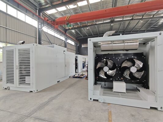 अच्छी कीमत 400kw रेटेड पावर युचाई इंजन नेचुरल गैस जनरेटर सेट रेनप्रूफ साउंडप्रूफ कंटेनर के साथ ऑनलाइन